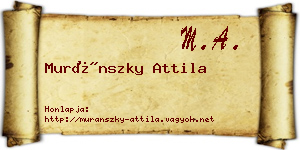 Muránszky Attila névjegykártya